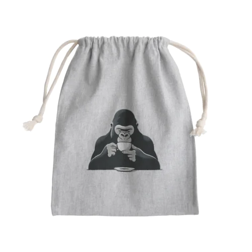 カフェゴリラ Mini Drawstring Bag