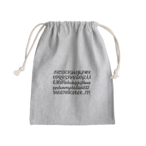 アルファベット Mini Drawstring Bag