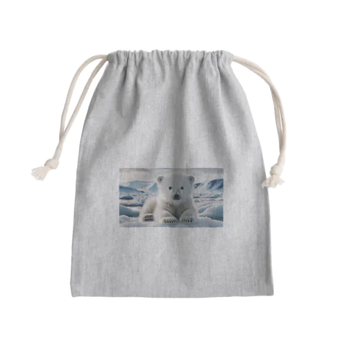 かわいいシロクマのキャラクターグッズです Mini Drawstring Bag