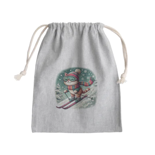 すべってます Mini Drawstring Bag