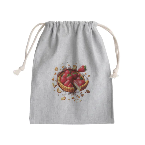 飛び出すイチゴタルト Mini Drawstring Bag