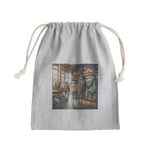 カフェの何気ないワンショット Mini Drawstring Bag