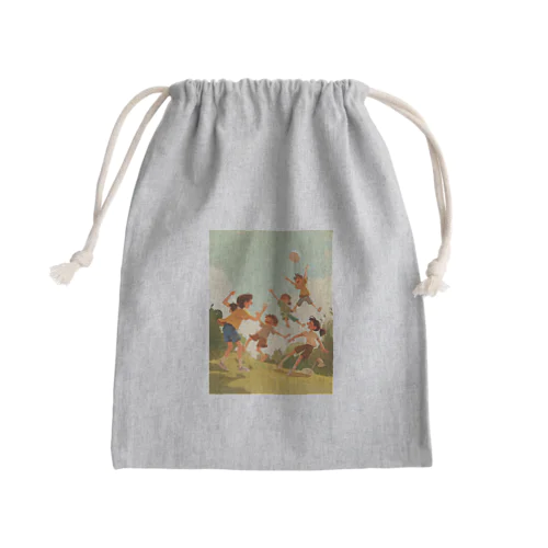 楽しそうな子供たち Mini Drawstring Bag