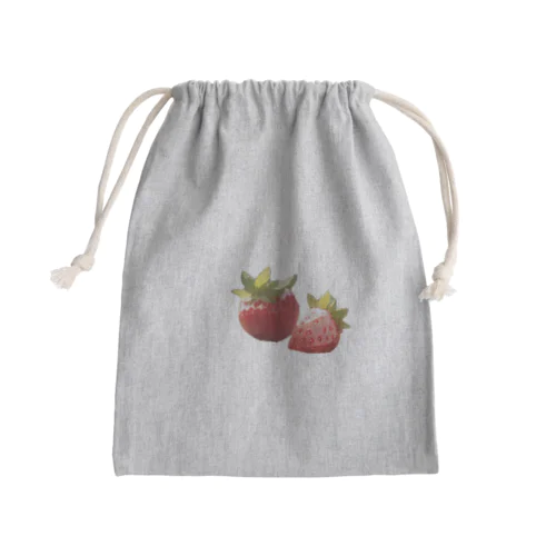 いちごずくし Mini Drawstring Bag