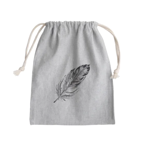 羽根デザイン Mini Drawstring Bag