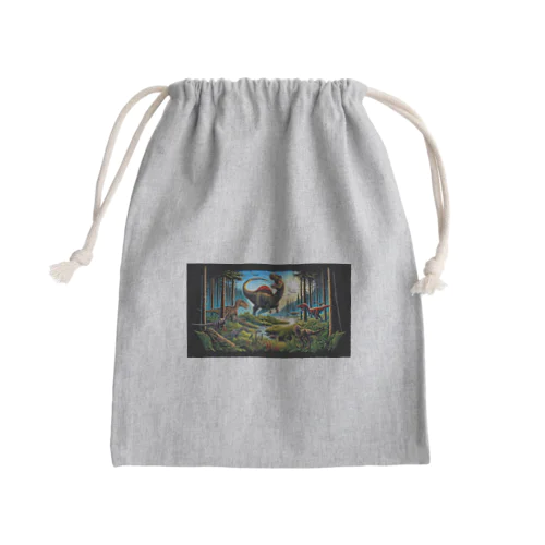 恐竜Ｔシャツを着て福井恐竜博物館へ行こう！ Mini Drawstring Bag