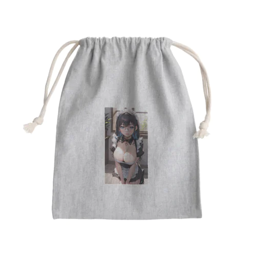 黒髪美少女　美鈴ちゃん　メイド Mini Drawstring Bag