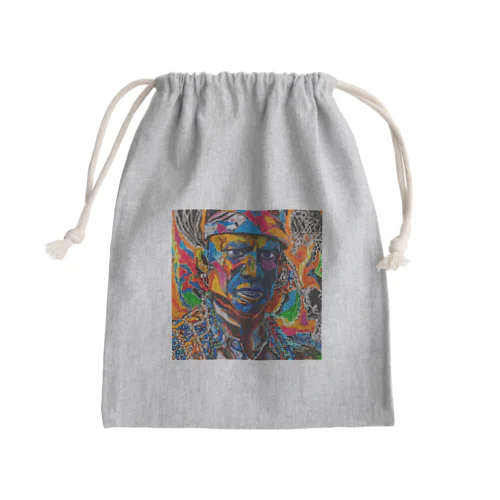 カラフル　アート　男性 Mini Drawstring Bag