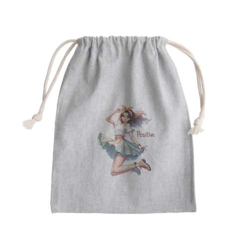 POSITIVE GIRL Mini Drawstring Bag