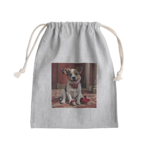 スリッパを持ち出している犬 Mini Drawstring Bag