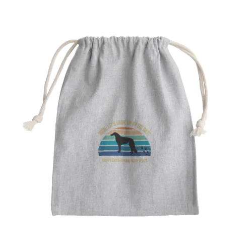 わんちゃん　ボルゾイ Mini Drawstring Bag