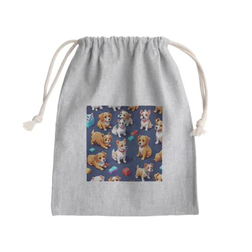 ワンちゃん大集合 Mini Drawstring Bag