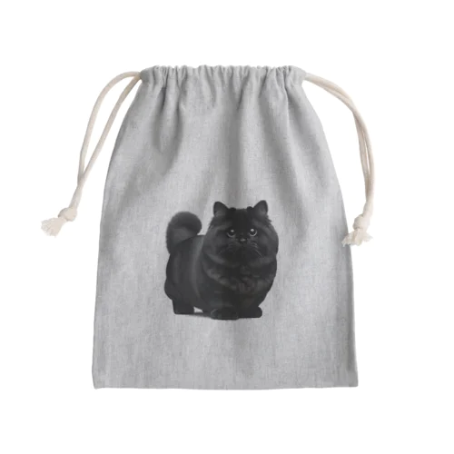 黒猫 Mini Drawstring Bag