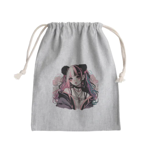 くまみみさぶかるじょし Mini Drawstring Bag