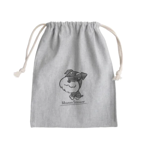 Miniature Schnauzer / ミニチュアシュナウザー Mini Drawstring Bag