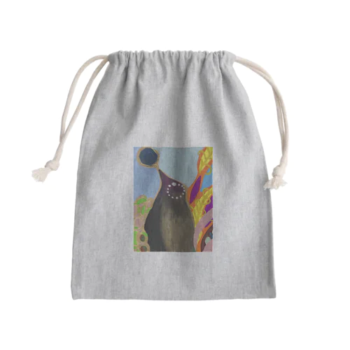 鳥　 Mini Drawstring Bag