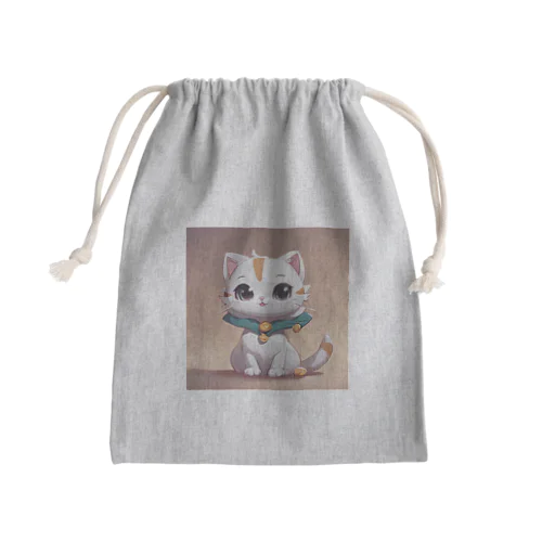 ふわもこ猫ちゃん Mini Drawstring Bag