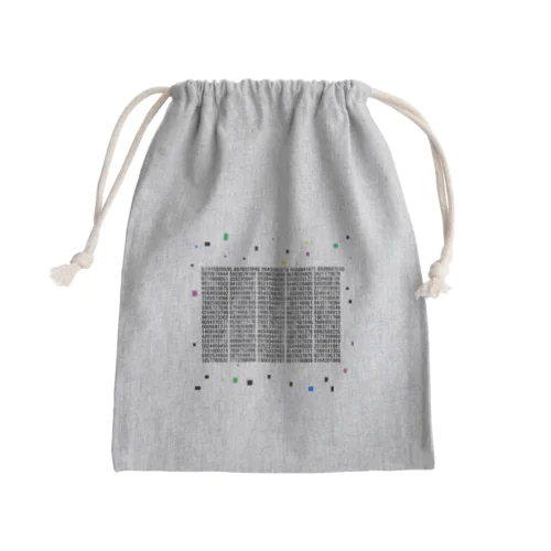 円周率を1000桁 Mini Drawstring Bag