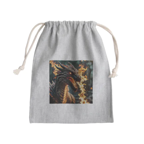 炎のドラゴン Mini Drawstring Bag