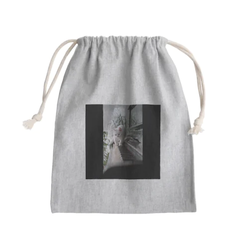 ピアノでねこ Mini Drawstring Bag