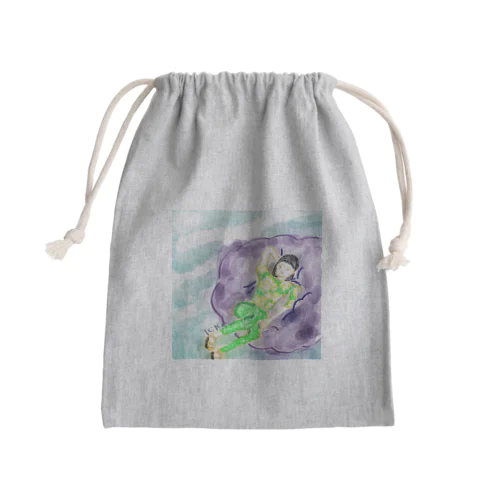 人生をユルく、はみ出していこう Mini Drawstring Bag