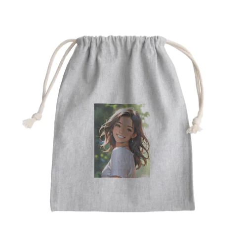 朝から笑顔 Mini Drawstring Bag