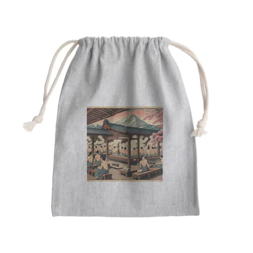 浮世絵風サウナ Mini Drawstring Bag