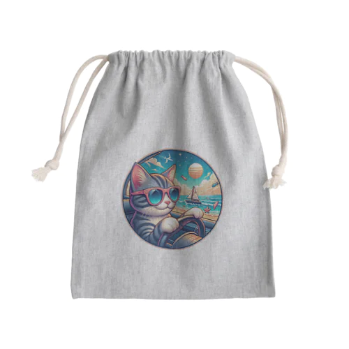 サマーキャット Mini Drawstring Bag