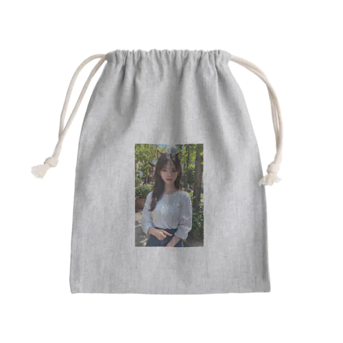 猫耳美女 Mini Drawstring Bag