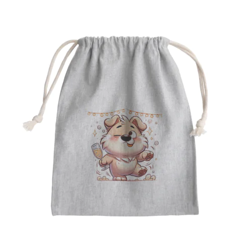 ほろ酔いワンちゃん Mini Drawstring Bag