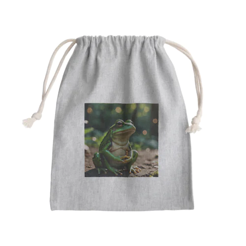 　子供を守るカエル Mini Drawstring Bag