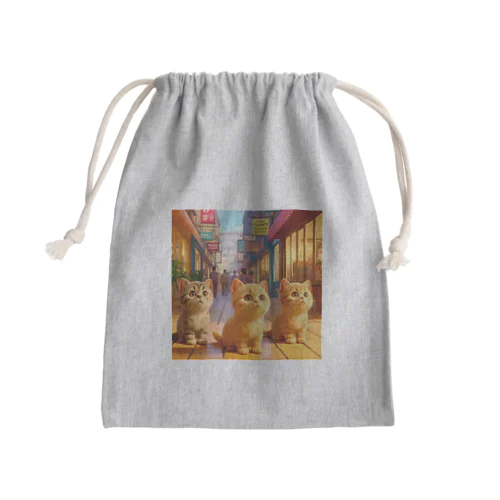 子猫のお店選び Mini Drawstring Bag