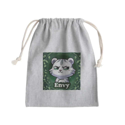 やきもち白虎 Mini Drawstring Bag