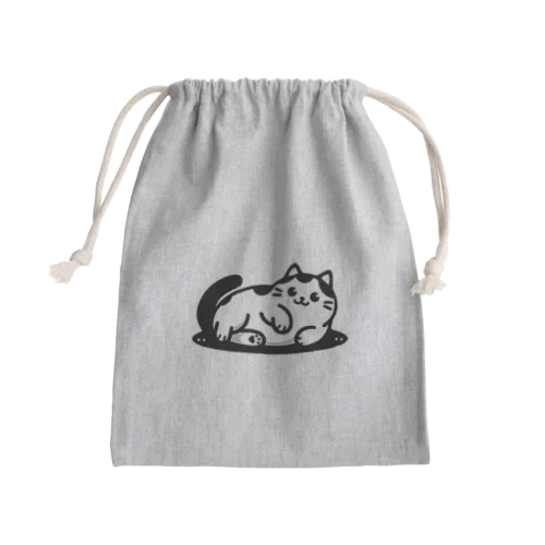 お腹のでてる猫6 Mini Drawstring Bag