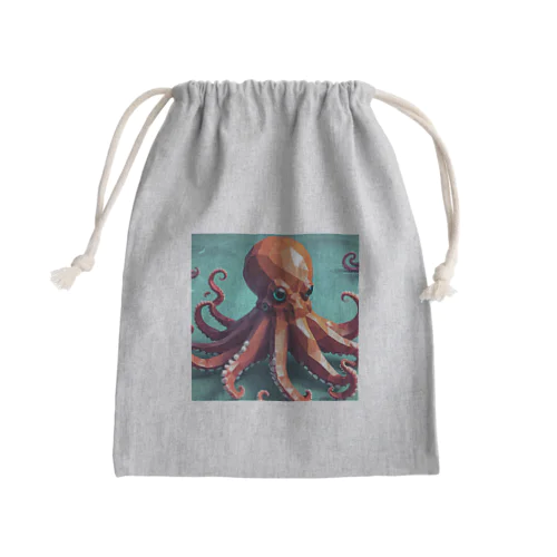 ローポリ風タコ Mini Drawstring Bag