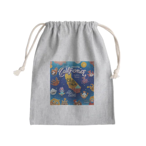 ♡California♡ice cream♡ Mini Drawstring Bag