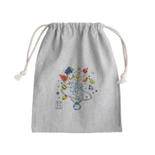 虹が出る東京切子　エメラルド Mini Drawstring Bag