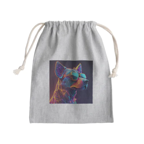 サイケイヌ Mini Drawstring Bag