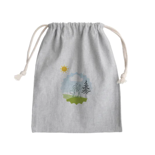 いい天気だ！散歩しよう！　歩こ～歩こ～私は元気～♪ Mini Drawstring Bag