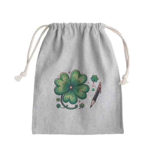 こんなに可愛い四つ葉クローバー Mini Drawstring Bag