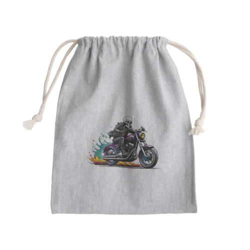 ベタなスカルライダー Mini Drawstring Bag