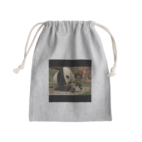 親子パンダ Mini Drawstring Bag