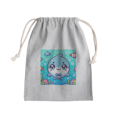 かわいいサメです Mini Drawstring Bag