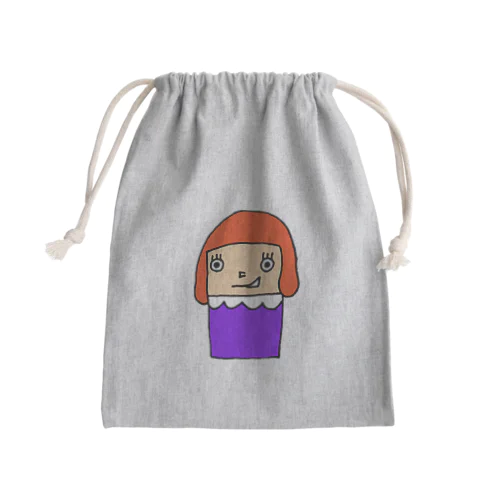 四角いちゃん Mini Drawstring Bag