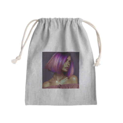 パープルガール Mini Drawstring Bag