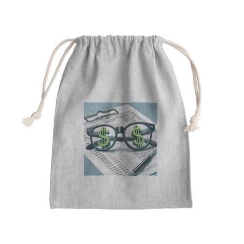 増税眼鏡 Mini Drawstring Bag