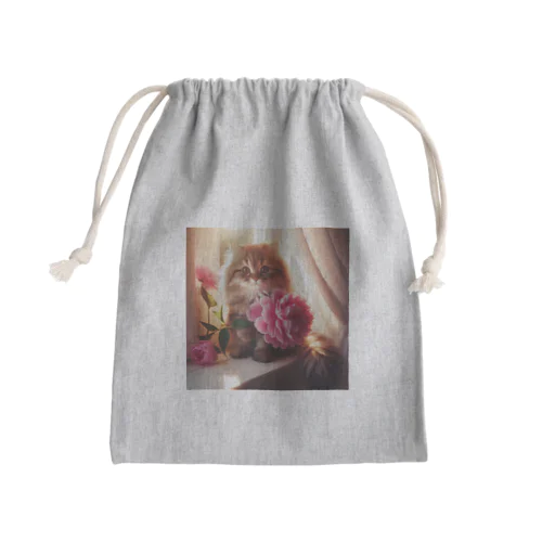 猫の可愛いグッズ Mini Drawstring Bag