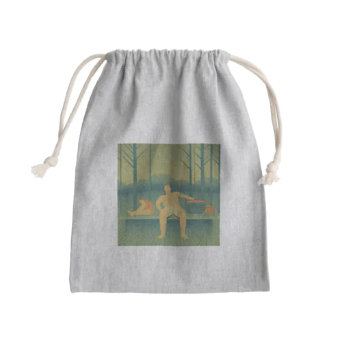 スーパーサウナ人 Mini Drawstring Bag