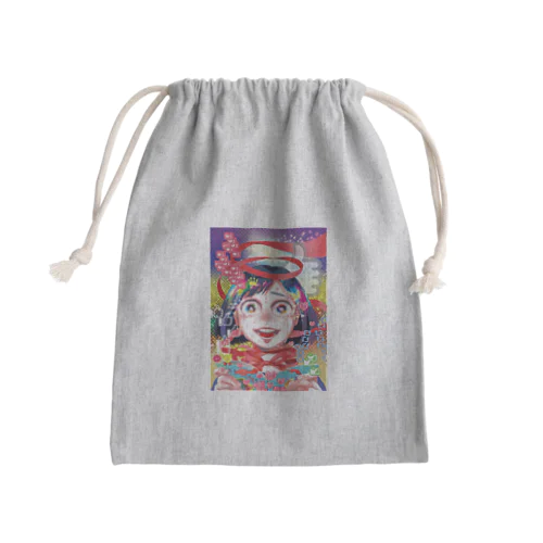 【魂の産物に百億回いいねしました】 Mini Drawstring Bag