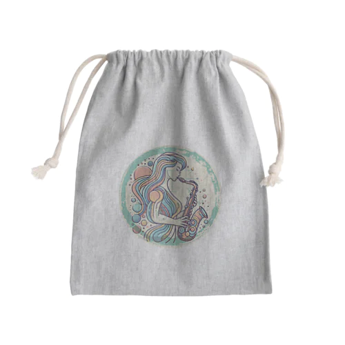 テナーサックス ５ Mini Drawstring Bag